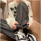 Stripe Lazy Boy Wide Leg Pants