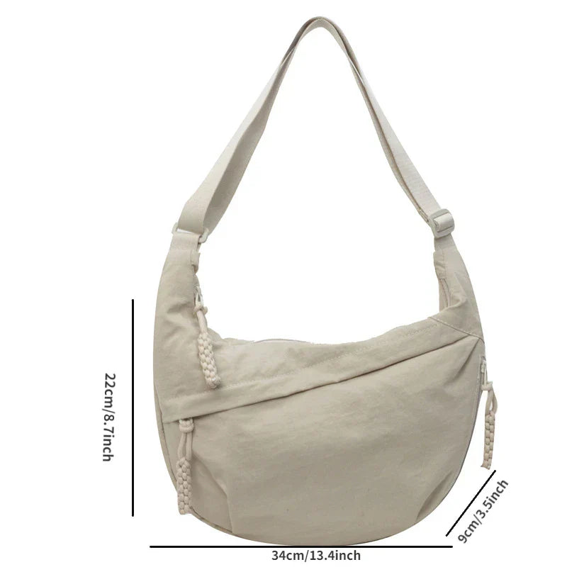 Y2K Nylon Fabric Women's Shoulder Bag