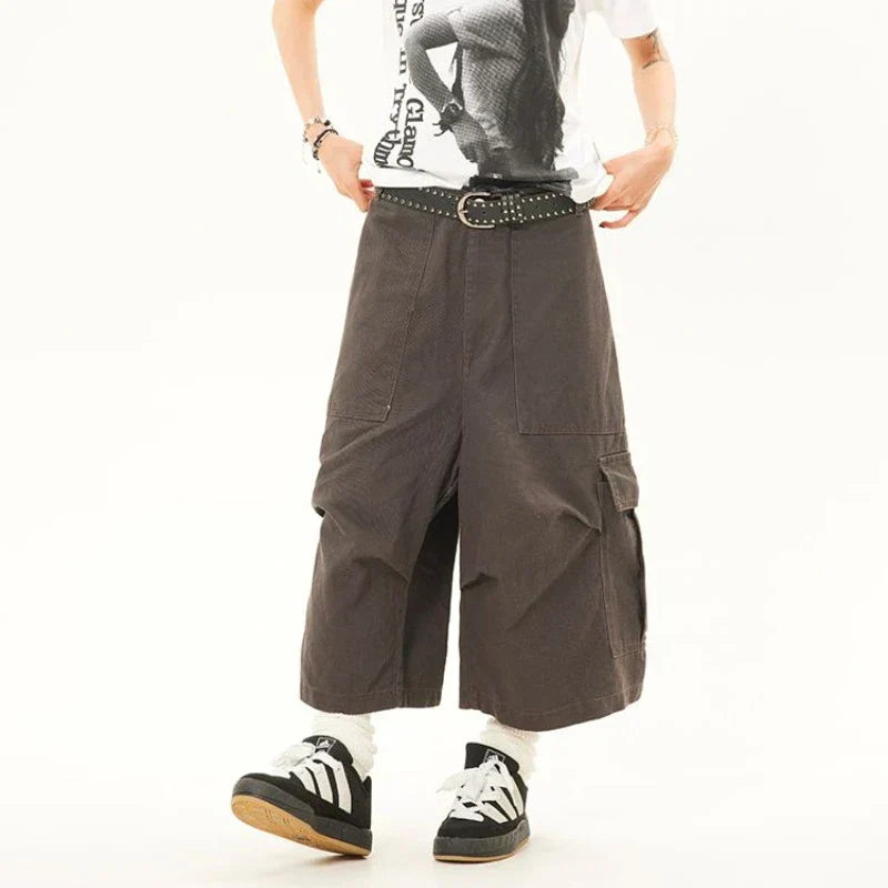 Retro Multi-Pocket Denim Jorts