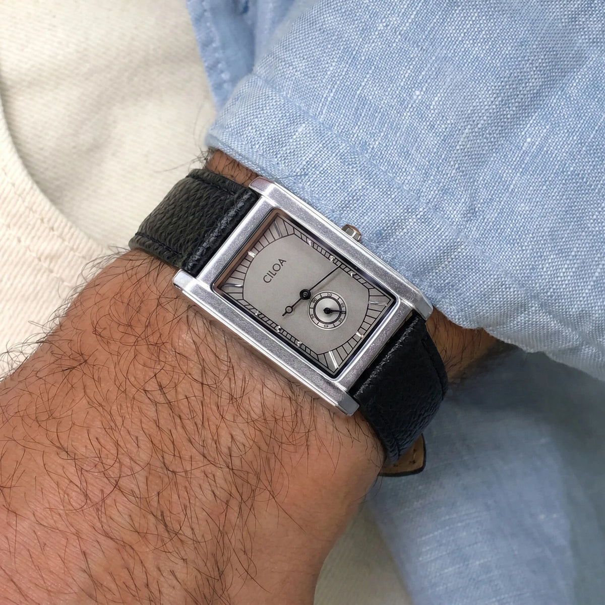 Authentic Classic Black Leather Watch