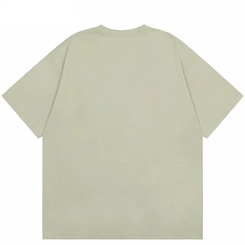 Solid Black Summer Cotton Short T-Shirt