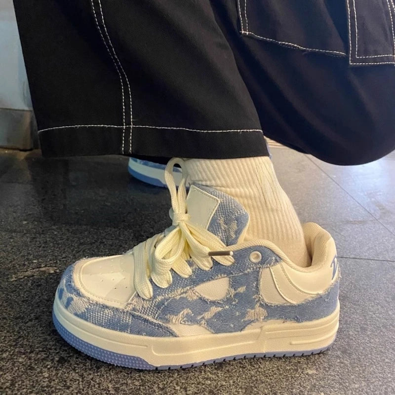 Color Blocked Elevated Casual School Sneakers