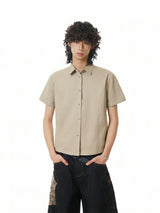 Casual Retro Washed Distressed Shirt