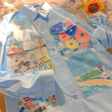 Weird Core Oil Painting Shirt