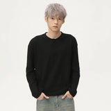 Solid Color Casual Mens Long T-Shirt