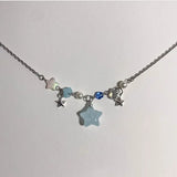 Starry Exquisite Beaded Pendant Necklace