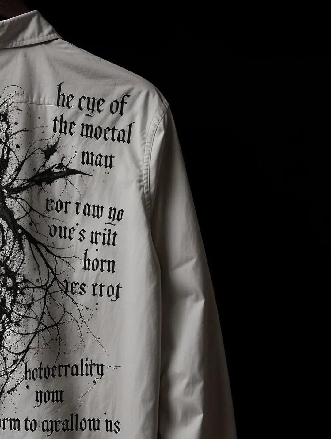 Gothic White Skull Y2K Long Sleeve Shirt
