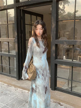 Grunge Tie Dye Maxi Dress