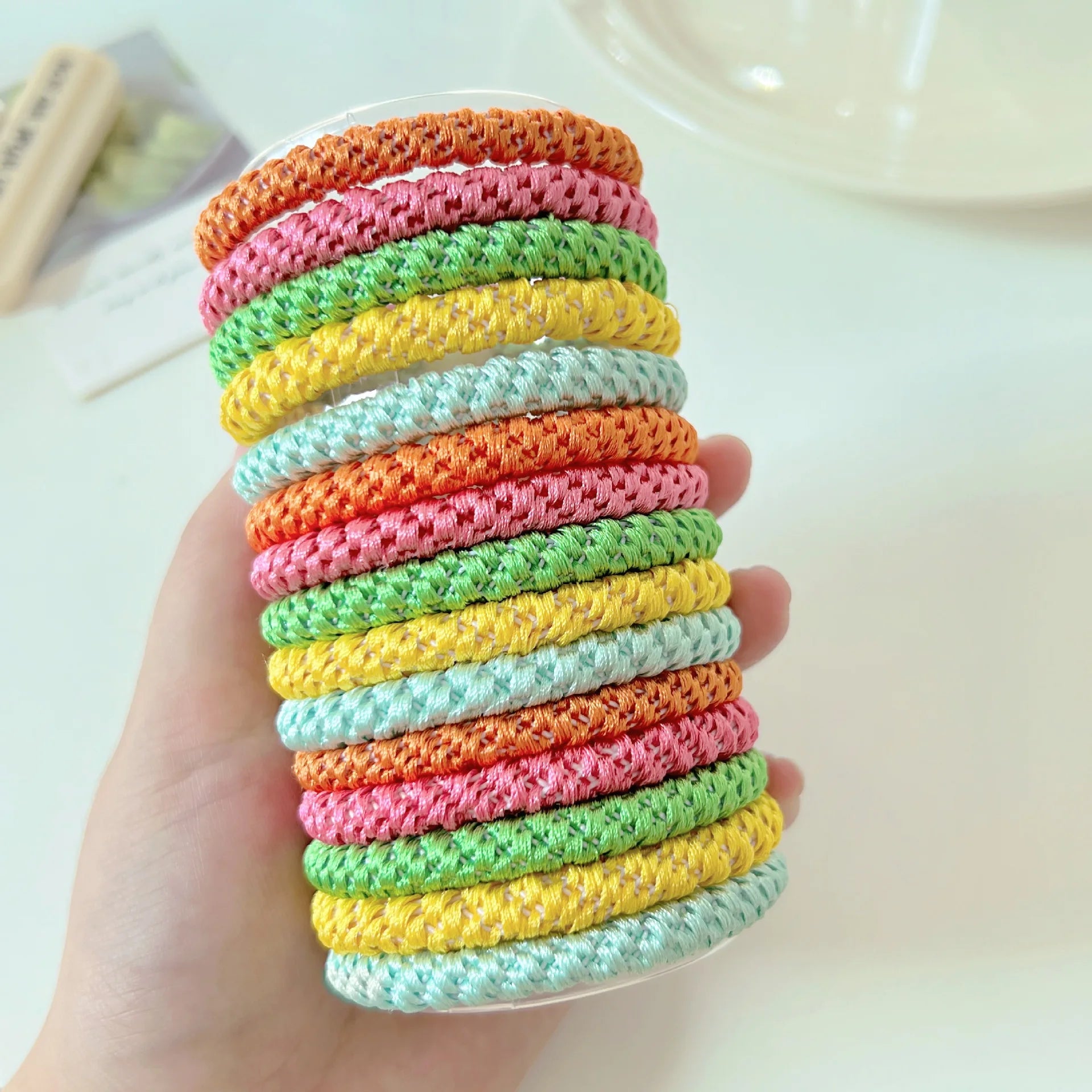 15 Pieces Strapped Ponytail Holder