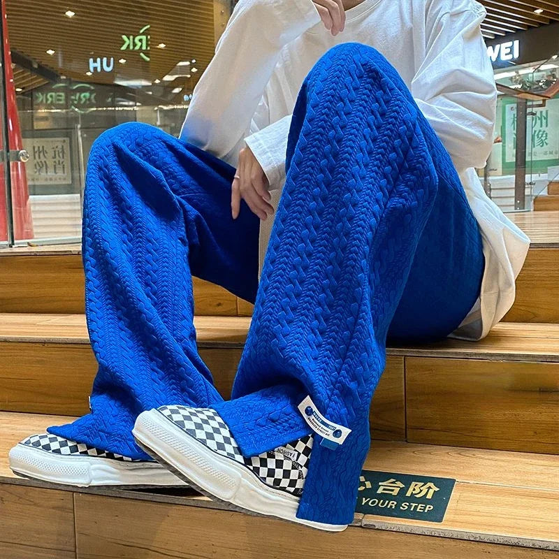 High Street Jacquard Loose Casual Pants