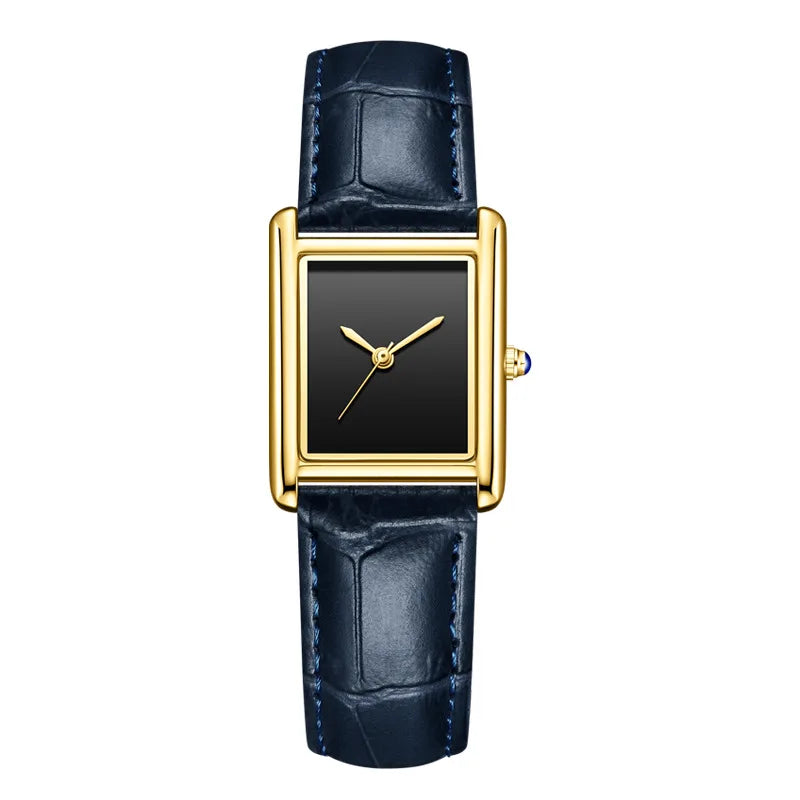 Unisex Simple Square Leather Watch