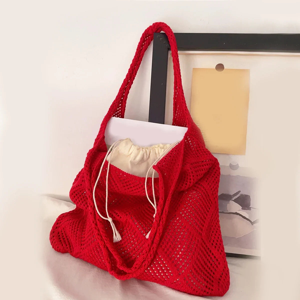 Retro Handgefertigte Häkeltasche für Damen