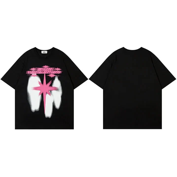 Oversized Shadow Star Graphic T-Shirt