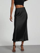 Y2K Chic High Waist Satin Party Skirt