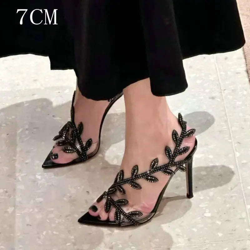 Fairy Core Floral Leaves Heels