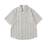 Camisa informal a rayas, suelta y estilo vintage