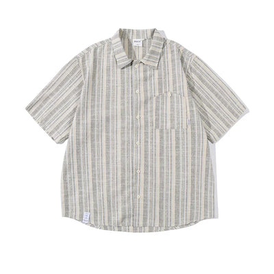 Casual Vintage Loose Striped Shirt