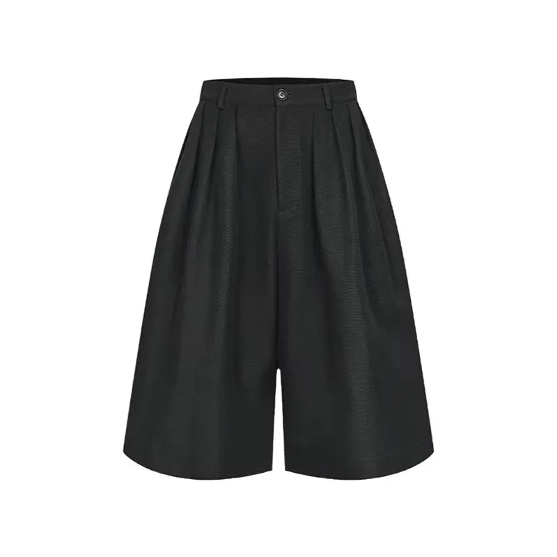 Wide Leg Black Jorts