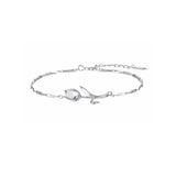 Silbernes Fulip Blumenarmband im Vintage-Stil