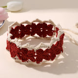 Handmade Knitted Floral Pattern Headbands