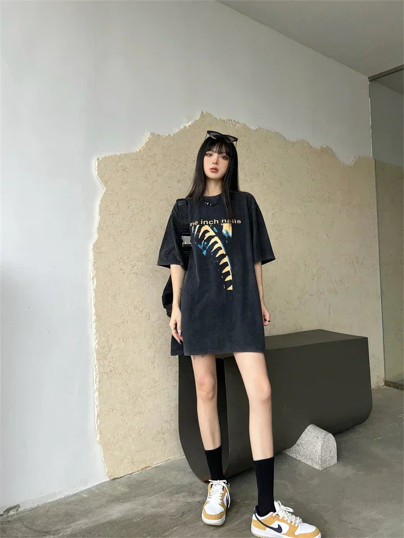 Retro Oversized Nine Inch Nails T-Shirt