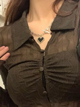 Y2K Sexy Hollow Irregular Blouse