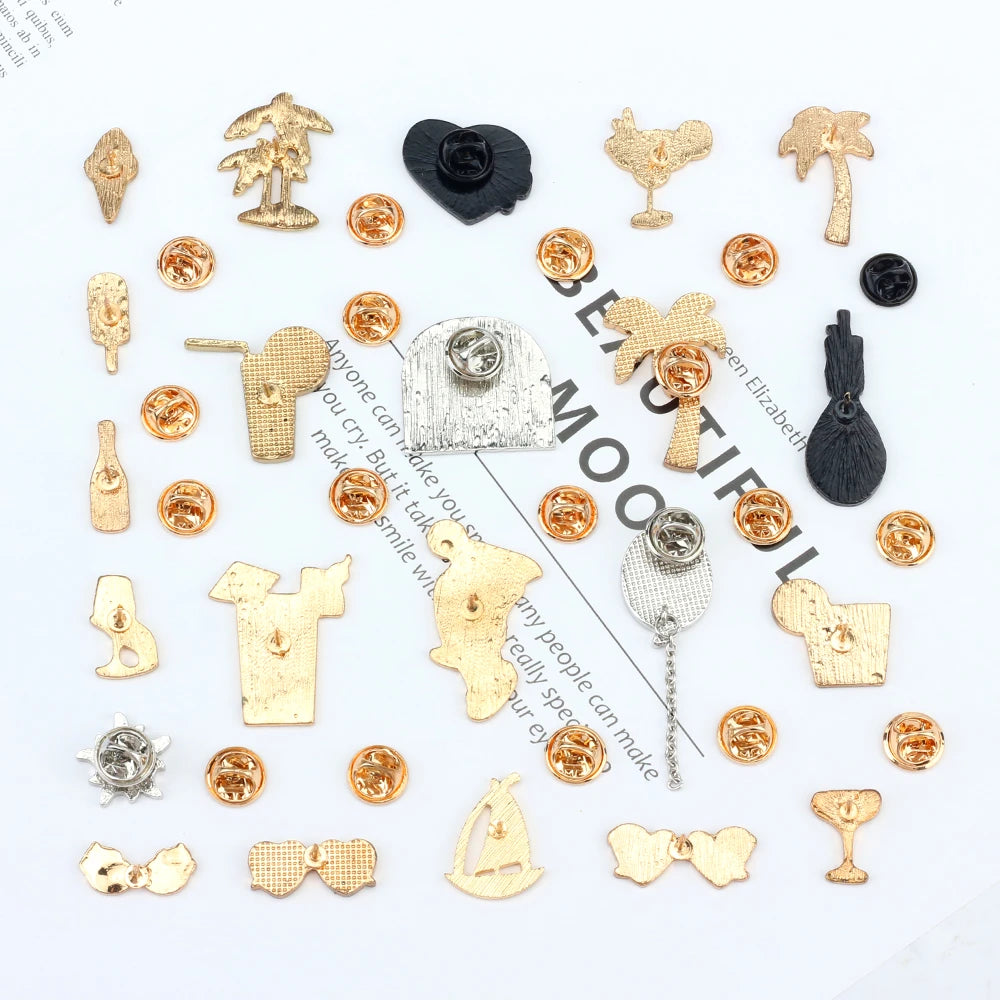 Enjoy Summer Holiday Brooches