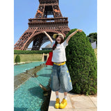 Retro Summer Star Denim Jorts