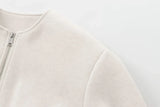 Fleece Women's Soft Zipper Jacket