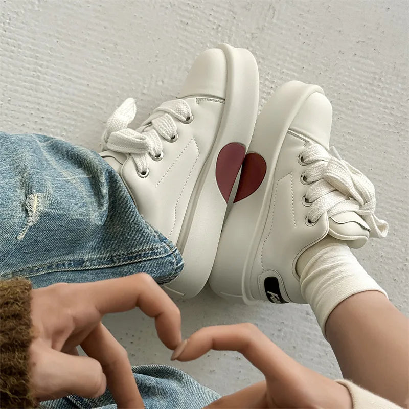 Y2K Retro Heart Skater Sneakers