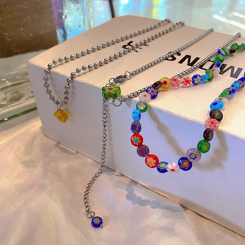 Beaded Pearl Beach Vibes Necklaces