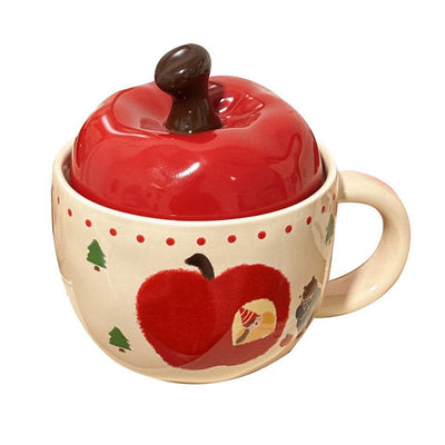 Apfelförmige Keramiktasse